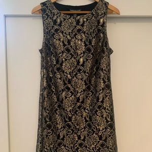 American Living mid-length dress (size 14), black with gold. great condition
